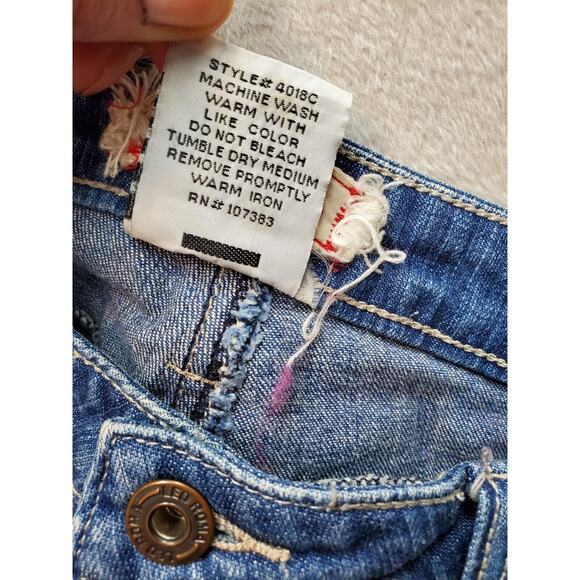 Leo Roma Crop Jeans Women's Size 11 Blue Denim Cotton Flap Pockets Straight Leg - Picture 7 of 7